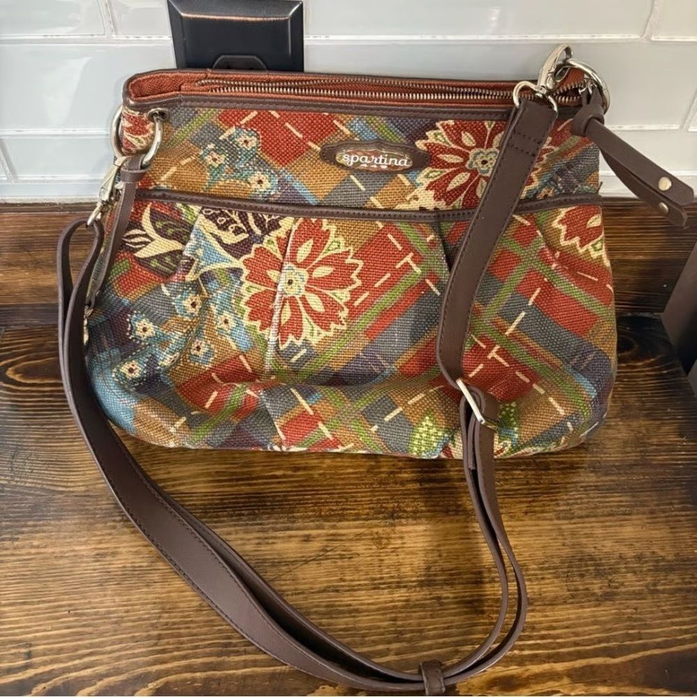 SPARTINA 449 DAUFUSKIE ISLAND LARGE PLAID TOTE BAG